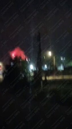 На видео попало падение одной из "Гераней" в Одессе.