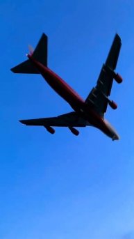 Заход на посадку Boeing 747 ROSSIYA