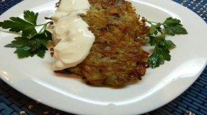 Драники с грибами и луком