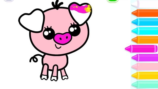 🐷🐖Как просто нарисовать свинку. How to simply draw a pig🐷🐖