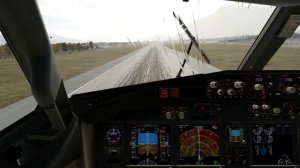 Посадка на Boeing 737 ng в плохую погоду в X Plane 12