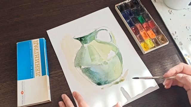КУВШИН акварельными красками/ A JUG of watercolor paints