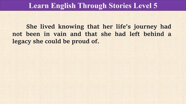 LEARN ENGLISH THROUGH STORIES. Level 5. #learnenglish  #audiobook #newwordsinenglish