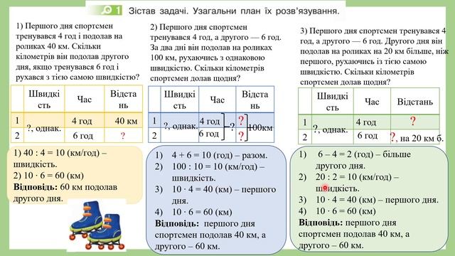 Узагальнюємо задачі, які містять однакову величину (с.37-38) 4 клас