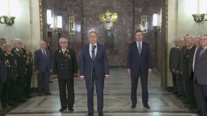 Выступление С.Лаврова в ходе церемонии возложения венков к мемориальным доскам в здании МИД