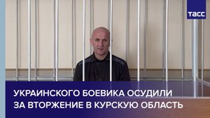 Украинского боевика осудили за вторжение в Курскую область