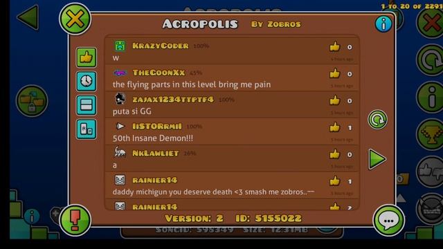 Я прошёл очередной Insane Demon Acropolis 100% GG.