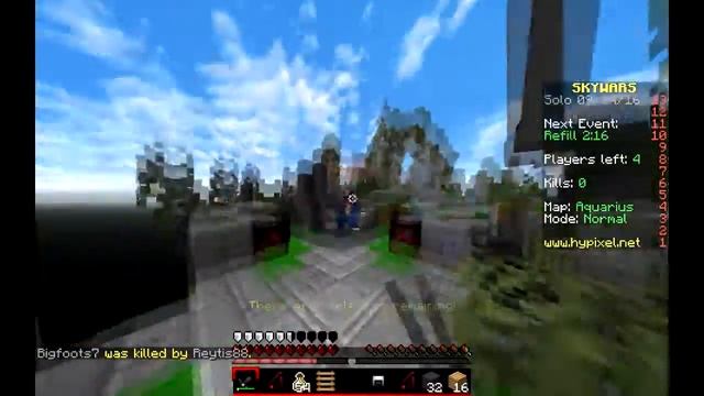 УБИЛ СНЕЖКОМ!!!! SkyWars Solo 3