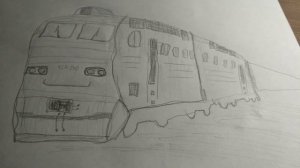 Нарисованный локомотив Чс-7 поэтапно.