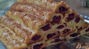 торт Вишневые трубочки