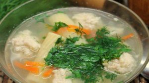 Суп с фрикадельками и макаронами