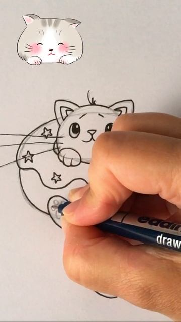 Давайте нарисуем кота с пончиком 😉