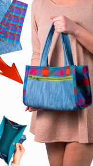 Стильная сумочка из старых джинсов и шарфа! 👜✂️