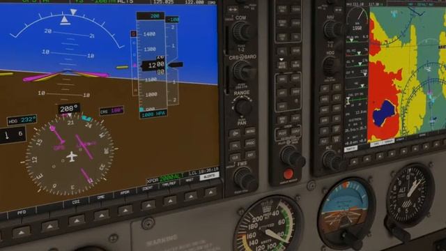 Cessna 172SP заход на посадку вечером Chitose (RJCJ) (Япония) визуа