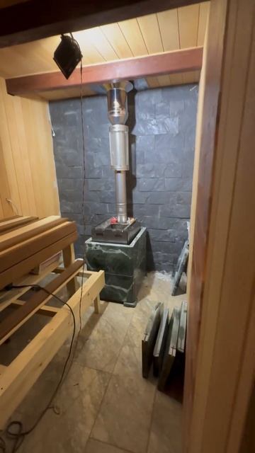 Доделываем баню с печной зоной #отделкабани #ольха #зм? смотреть онлайн