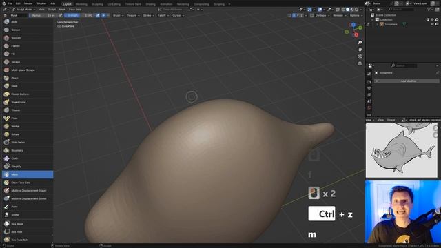 C03L01_shark-sculpting-1 - Blocking Out Primary Shapes