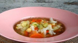 Густой овощной суп с нутом