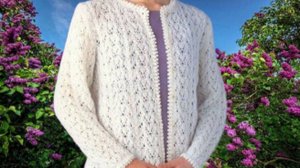 Узор спицами для кофточки из мягкого, пушистого мохера