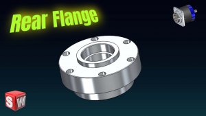 Проект планетарной передачи – Часть 4: Задний фланец (Rear Flange)