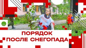В Клину волонтёры помогли навести порядок после снегопада!