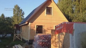 Дом из профилированного бруса - окна, двери, пол, наличники, подоконники. Wooden house.