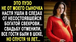 -Это пузо не от моего сыночка... Настя ушла в слезах от несостоявшейся богатой свекрови...