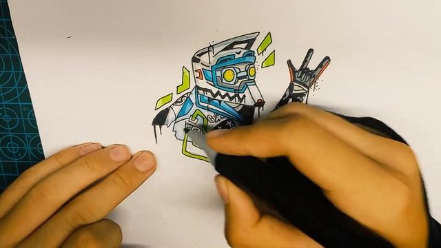 рисую Октейна из Apex Legends в виде граффити смотреть онлайн