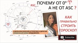 КАК ПРАВИЛЬНО СТРОИТЬ ГОРОСКОП. ПОЧЕМУ НЕ ОТ ASC, а от НУЛЯ ОВНА. #асцендент #зодиак