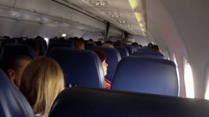 Посадка Аэробус А319 вид из иллюминатора