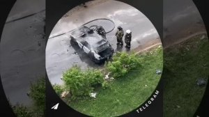 Пожарные потушили автомобиль на пер. Дальний 33