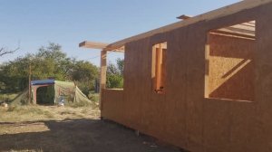 12 серия строительства каркасного дома в Крыму в одно лицо. От и до (лаги крыши)