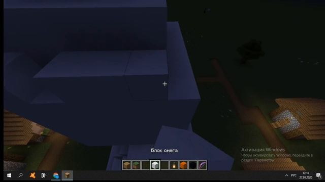 делаю огромного снеговика в майнкрафт  часть 5 