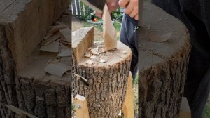 Деревянная ложка. Изготовление баклуши для ложки 15 века