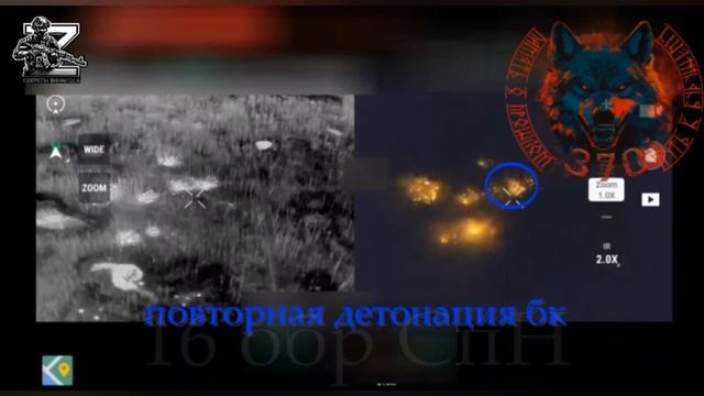 ТОС-1А выжигает пункт дислокации всушников в Серебрянском лесничестве…