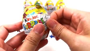 Распаковка 12 яиц-сюрпризов Marvel, Kinder