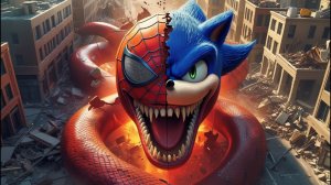Соник Мультфильмы| SONIC EXE превратился в Человека Паука|Мультик про SONIC AI