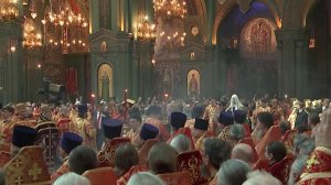 В преддверии 80-й годовщины Победы в ВОВ в главном храме ВС РФ прошла божественная литургия.