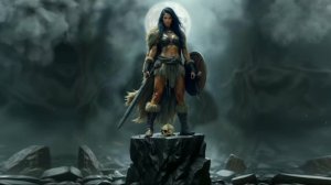 Девушка Викинг | Viking Women with Sword and Sheild - Живые Обои