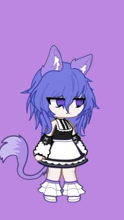 🐱🟣+👗⚪⚫