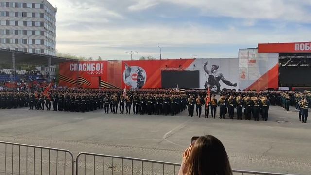 Репетиция парада на площади Ленина