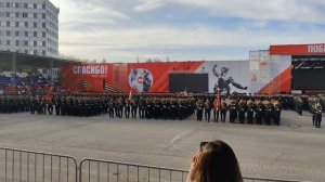 Репетиция парада на площади Ленина