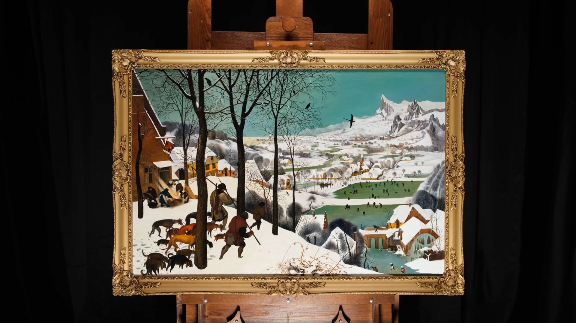 Питер Брейгель "Охотники на снегу" смотреть онлайн