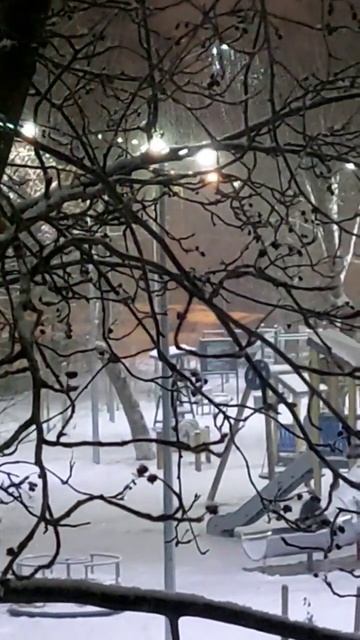 2 ноября идет снег  Красота за окном