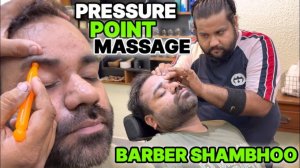 ASMR Point Massage, Head Massage , Skin Neck & Nasal- Bridge Crack By Barber Shambhoo