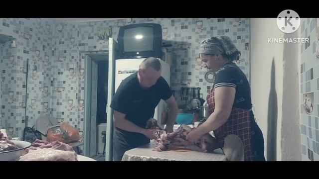 Жизнь в селе#Казахстан#Пустили свинку на мясо.Маринуе?