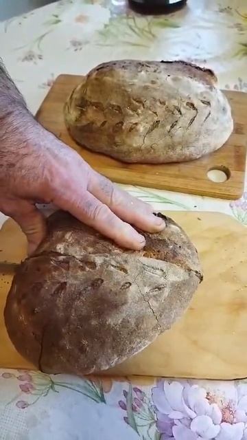 Настоящий деревенский хлеб из печи #хлебвхлебопечке #?