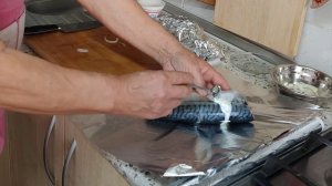 скумбрия в духовке с гарниром