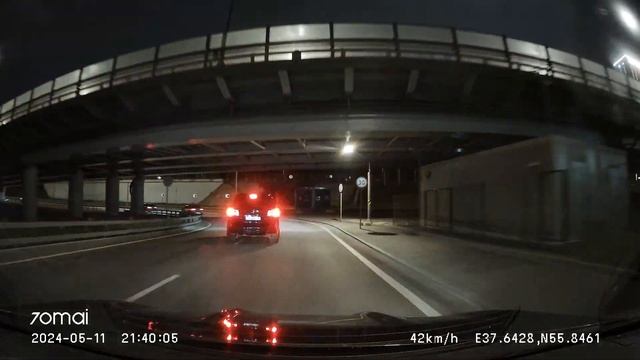 Driving in Moscow agglomeration: п. Вёшки - Текстильщики 11052024 timelapse 4x