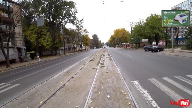 Маршрут трамвая №16 в Днепре, трамвайные пути Днепропетровска