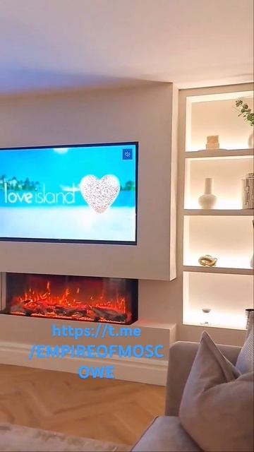 ТВ-стена с электрическим каминомУстановка электричес смотреть онлайн